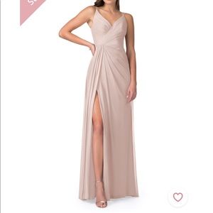Azazie Evalin Dusty Rose Long Formal Dress